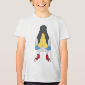 Pigeon with Shoes Tri-Blend Shirt (Voorkant)
