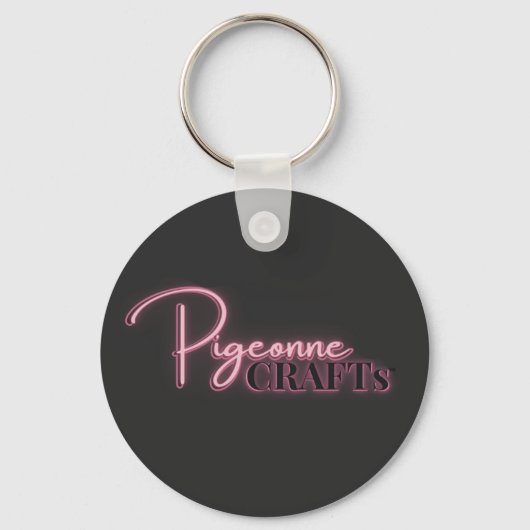 Pigeonne Crafts Logo– Sleutelhanger (Voorkant)