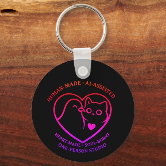 Pigeonne Crafts Logo v2 – Keychain (Achterkant)