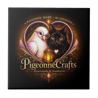 PigeonneCrafts Hartgemaakt Tegeltje