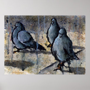 Pigeons #4 poster
