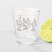 Pigeons Design Shot Glass Shot Glas (Achterkant)