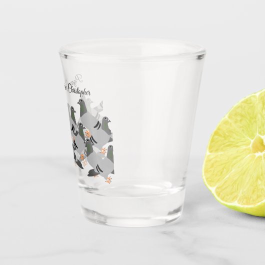Pigeons Design Shot Glass Shot Glas (Rechts)