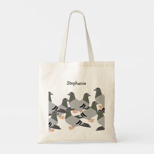 Pigeons Design Tote Bag (Achterkant)