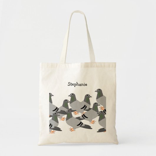 Pigeons Design Tote Bag (Voorkant)