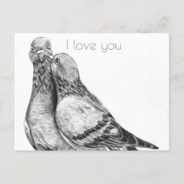 Pigeon's Embrace Briefkaart