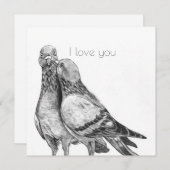 Pigeon's Embrace Briefkaart (Voorkant / Achterkant)