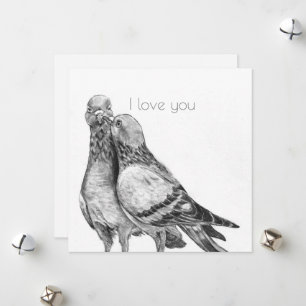 Pigeon's Embrace Briefkaart