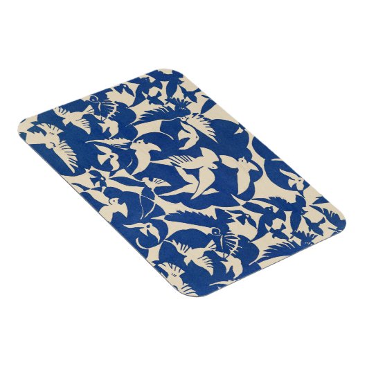 Pigeons in het witte en blauwe Rijksmuseum Amsterd Magneet (Rechterzijde)