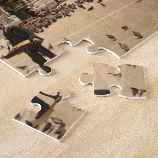 Pigeons in St. Mark's Square Venice Italië Legpuzzel (Zijkant)