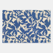 Pigeons in white and blue Rijksmuseum Amsterdam Inpakpapier Vel (Voorkant 2)