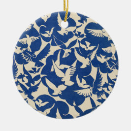 Pigeons in white and blue Rijksmuseum Amsterdam Keramisch Ornament