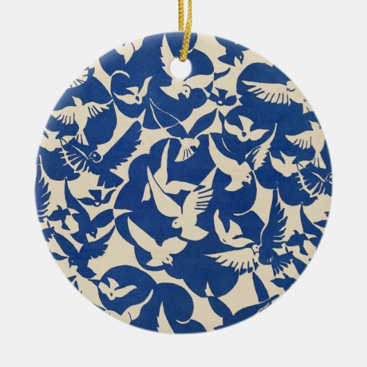 Pigeons in white and blue Rijksmuseum Amsterdam Keramisch Ornament (Voorkant)