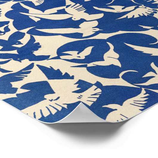 Pigeons in white and blue Rijksmuseum Amsterdam Poster (Hoek)