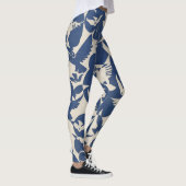 Pigeons in wit en blauw patroon Leggen Leggings (Rechts)