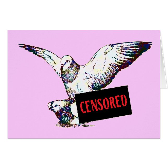 Pigeons Mating:  Censored! (Voorkant Horizontaal)