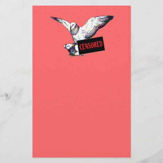Pigeons Mating: Censored! Briefpapier (Voorkant)