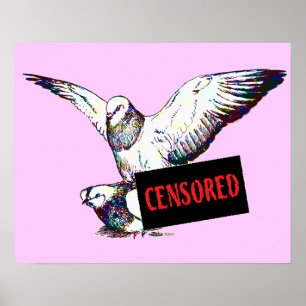 Pigeons Mating: Censored! Poster