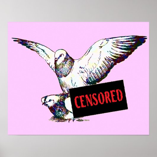 Pigeons Mating: Censored! Poster (Voorkant)