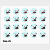 Pigeons Mating: Censored! Ronde Sticker (Vel)