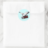 Pigeons Mating: Censored! Ronde Sticker (Tas)