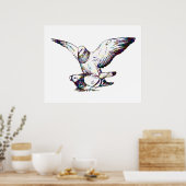 Pigeons Mating Poster (Keuken)