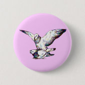 Pigeons Mating Ronde Button 5,7 Cm (Voorkant)