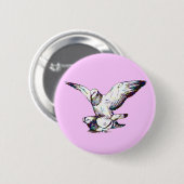 Pigeons Mating Ronde Button 5,7 Cm (Voorkant /achterkant)