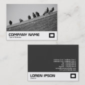 Pigeons op een dak visitekaartje (Voorkant / Achterkant)