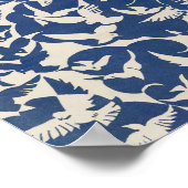 Pigeons Patroon Poster (Hoek)