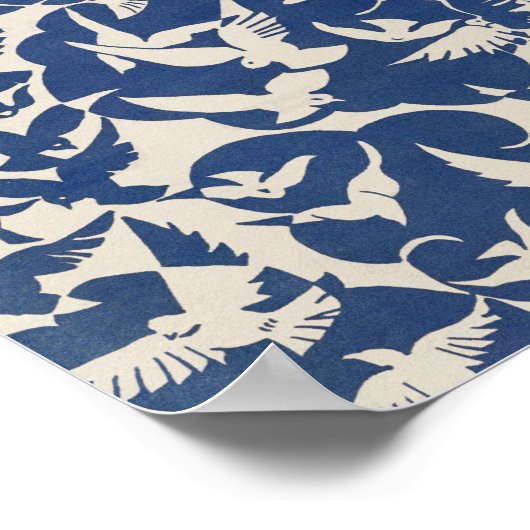 Pigeons Patroon Poster (Hoek)