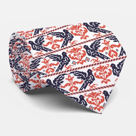 Pigeons-patroon Stropdas (Opgerold)