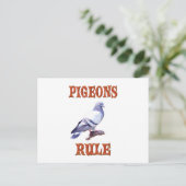Pigeons Rule Briefkaart (Staand voorkant)