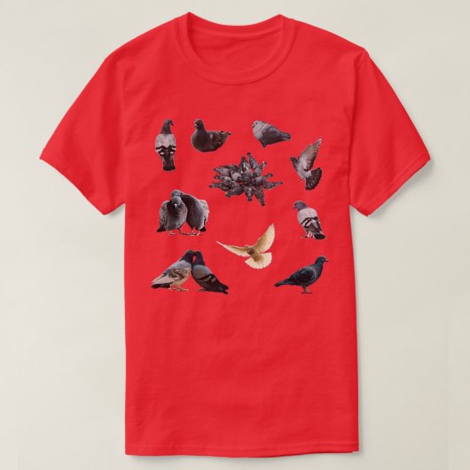 Pigeons Sticker Pack T-shirt (Design voorkant)