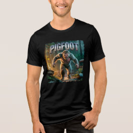Pigfoot Fotografisch – Varken Bigfoot Grappig Eng Tri-Blend Shirt