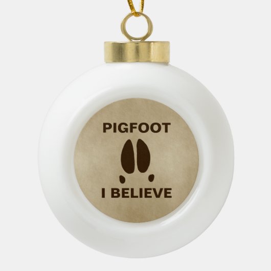 Pigfoot, geloof ik keramische bal ornament (Voorkant)