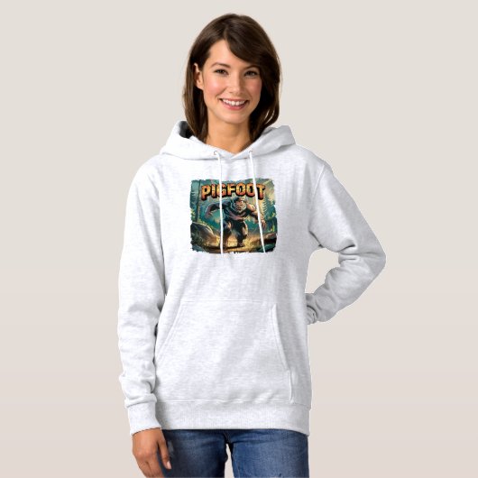 Pigfoot Illustration Combo Creature Funny Hoodie (Voorkant volledig)