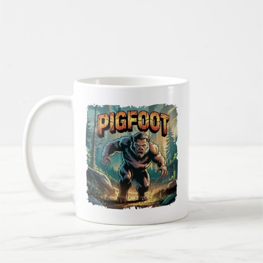 Pigfoot Illustration Combo Creature Funny Koffiemok (Links)