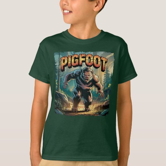 Pigfoot Illustration Combo Creature Funny T-shirt (Voorkant)