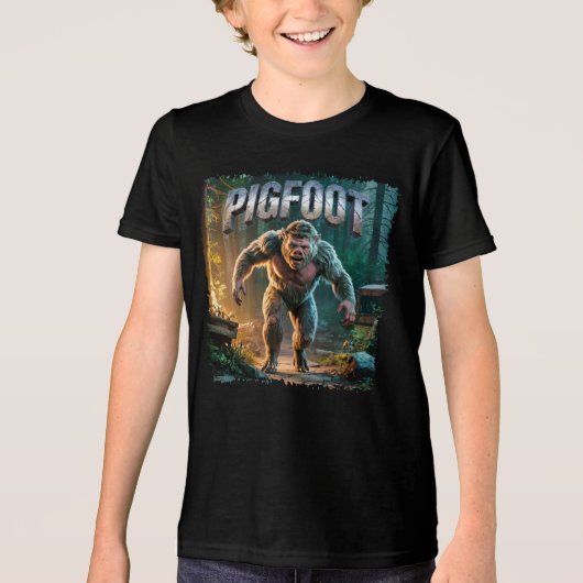 Pigfoot Photographic Combo Creature Grappig Tri-Blend Shirt (Voorkant)