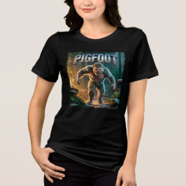 Pigfoot Photographic Combo Creature Grappig Tri-Blend Shirt