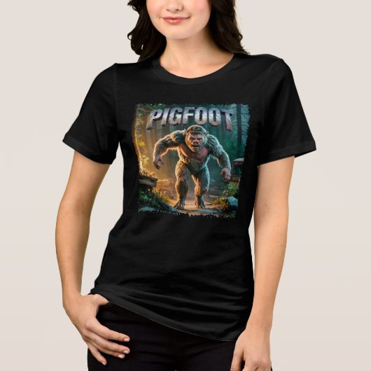 Pigfoot Photographic Combo Creature Grappig Tri-Blend Shirt (Voorkant)