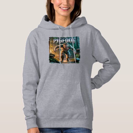 Pigfoot Photographic – Pig Bigfoot Funny Scary Hoodie (Voorkant)