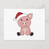 Piggen met kerstwintersneeuw briefkaart (Voorkant)