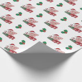 Piggen van het varken met kerstcadeautjes winterdi cadeaupapier (Hoek)