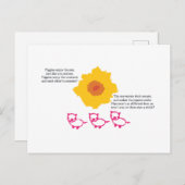 Piggies Geniet van het Briefkaart van de zon (Voorkant / Achterkant)