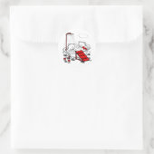 Piggies & Vogel in Bath Ronde Sticker (Tas)