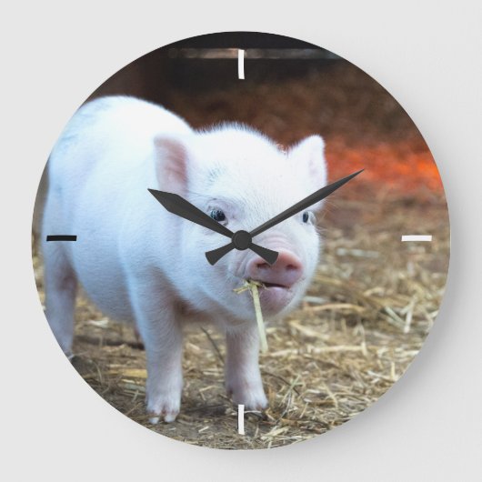 Piggin' Out Boerderij Life Wall Clock Grote Klok (Voorkant)