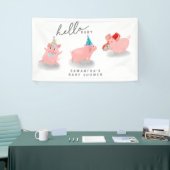 piggy baby shower spandoek (Beurs)