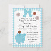 Piggy Bank Baby shower Kaart (Voorkant)